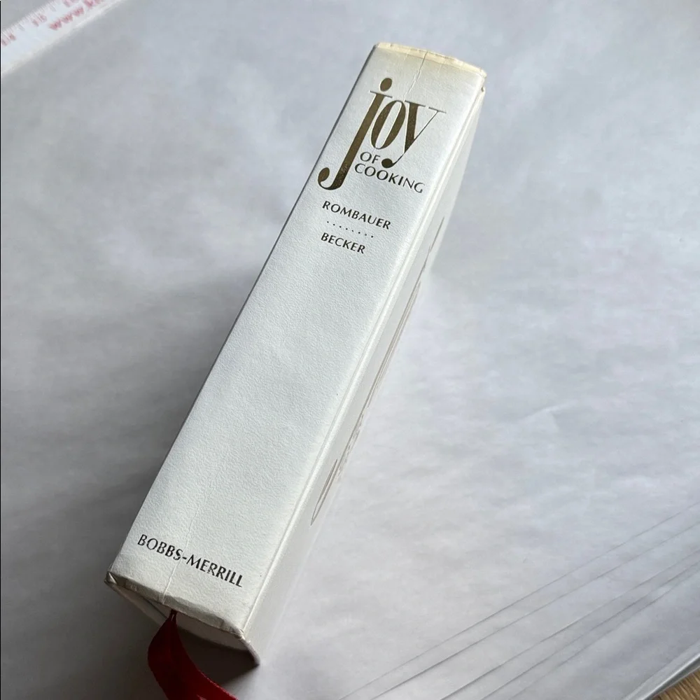 Vintage Joy of Cooking Cookbook Red tassel Gold/Cream chef